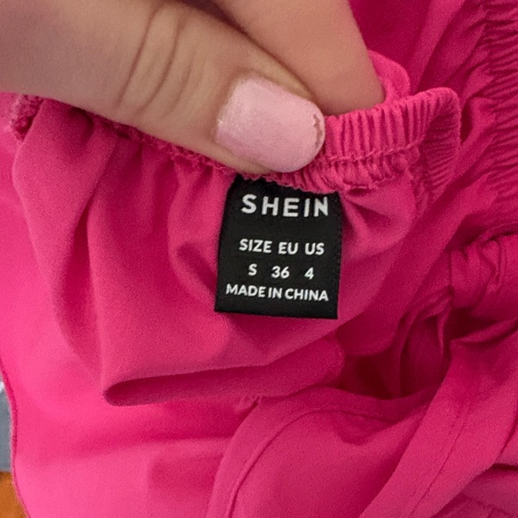 Pink Ruffled Tie Back Blouse - Picture 5 of 5